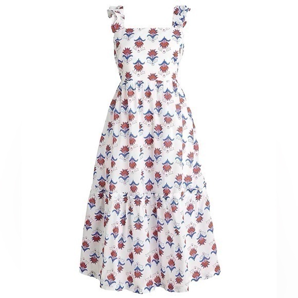 J.Crew Squareneck midi dress | Sz 14 - Picture 1 of 2
